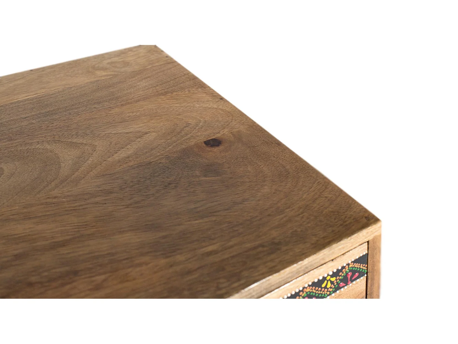 Commode réalisée à la main en bois de manguier