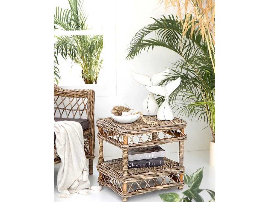 Asri - Salon de jardin en rotin Kubu 4 places