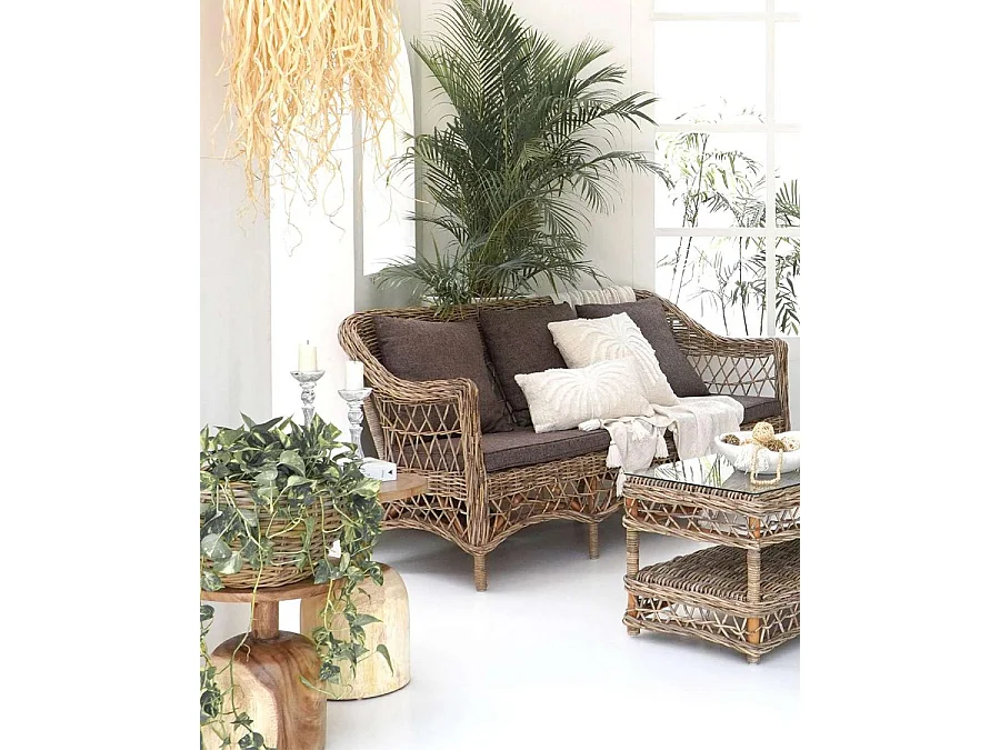 Asri - Salon de jardin en rotin Kubu 4 places