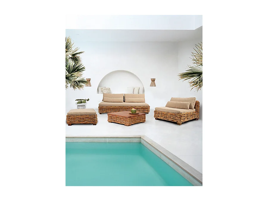 Sunda - Salon de jardin en rotin tressé
