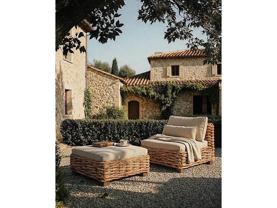 Sunda - Salon de jardin en rotin tressé