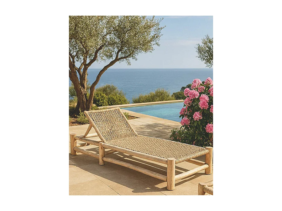 Jaya - Bain de soleil inclinable en bois