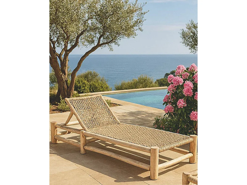 Jaya - Bain de soleil inclinable en bois