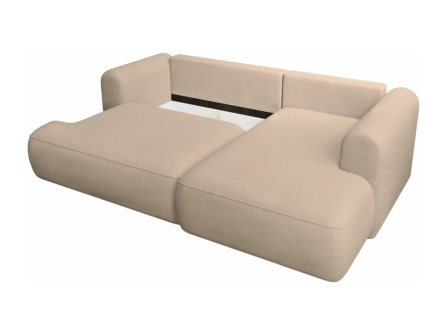 Hoekbank - beige chenille - rechterzijde - OVO MINI