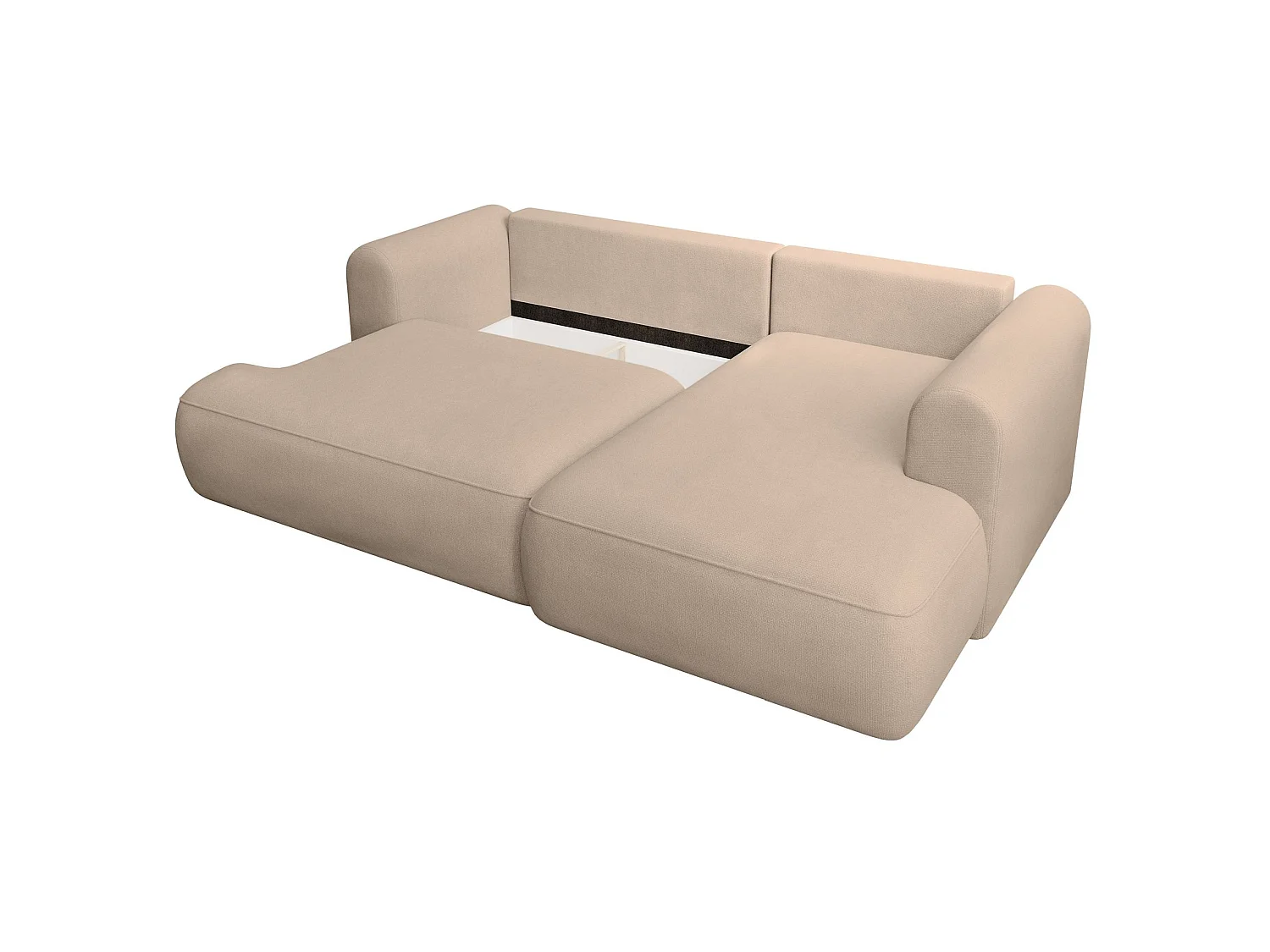 Hoekbank - beige chenille - rechterzijde - OVO MINI