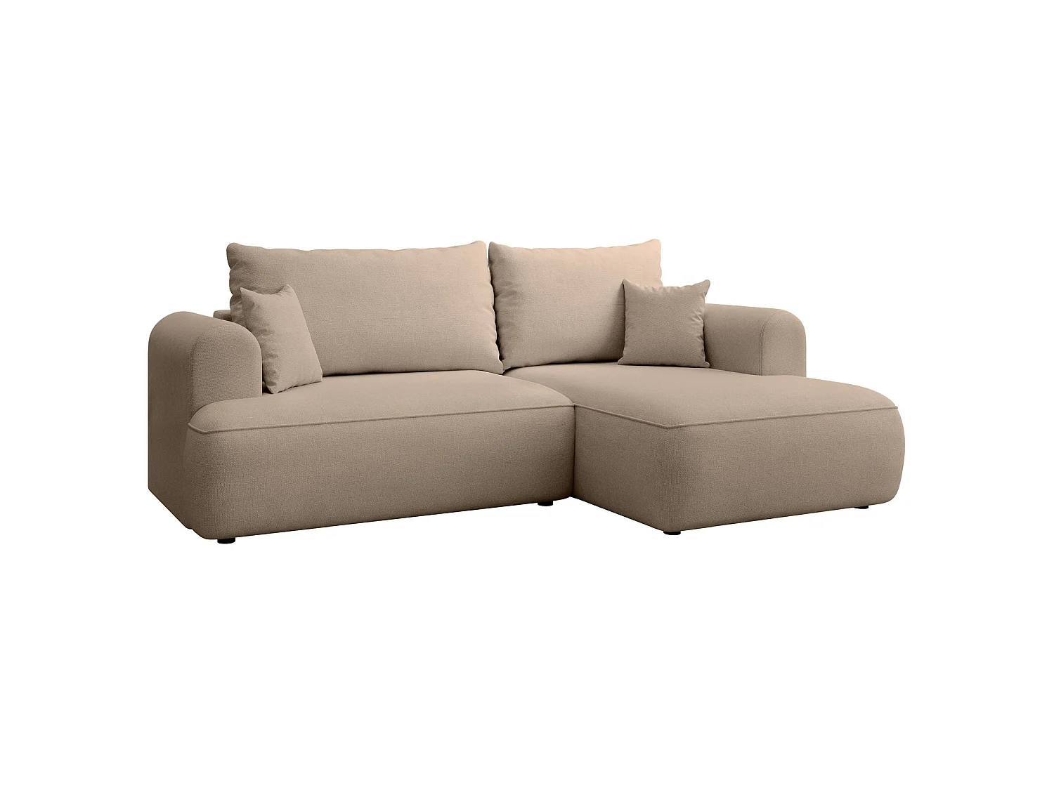 Hoekbank - beige chenille - rechterzijde - OVO MINI
