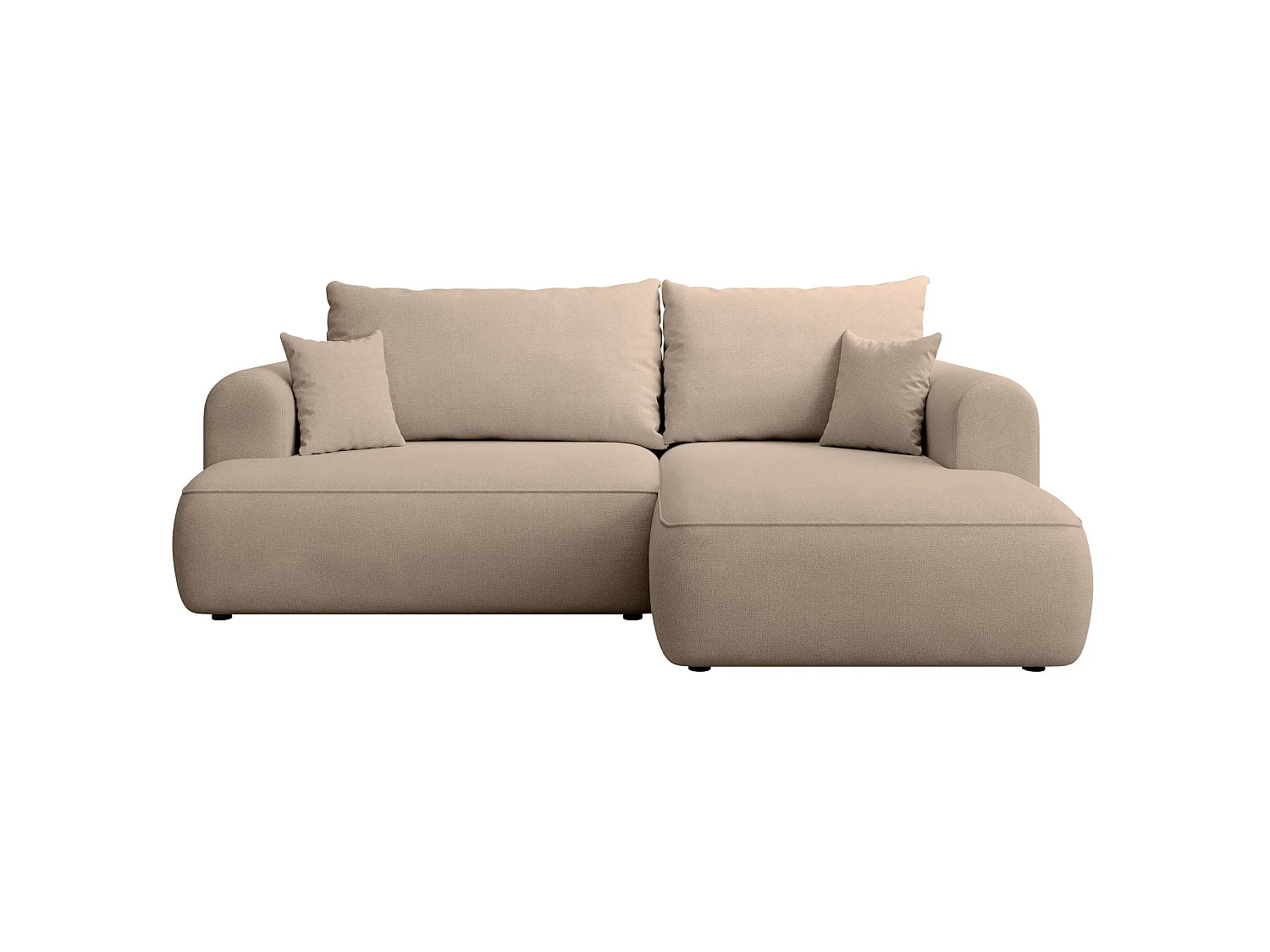 Hoekbank - beige chenille - rechterzijde - OVO MINI