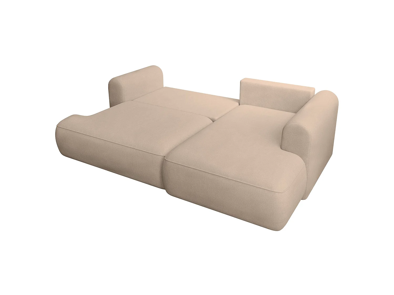 Hoekbank - beige chenille - rechterzijde - OVO MINI