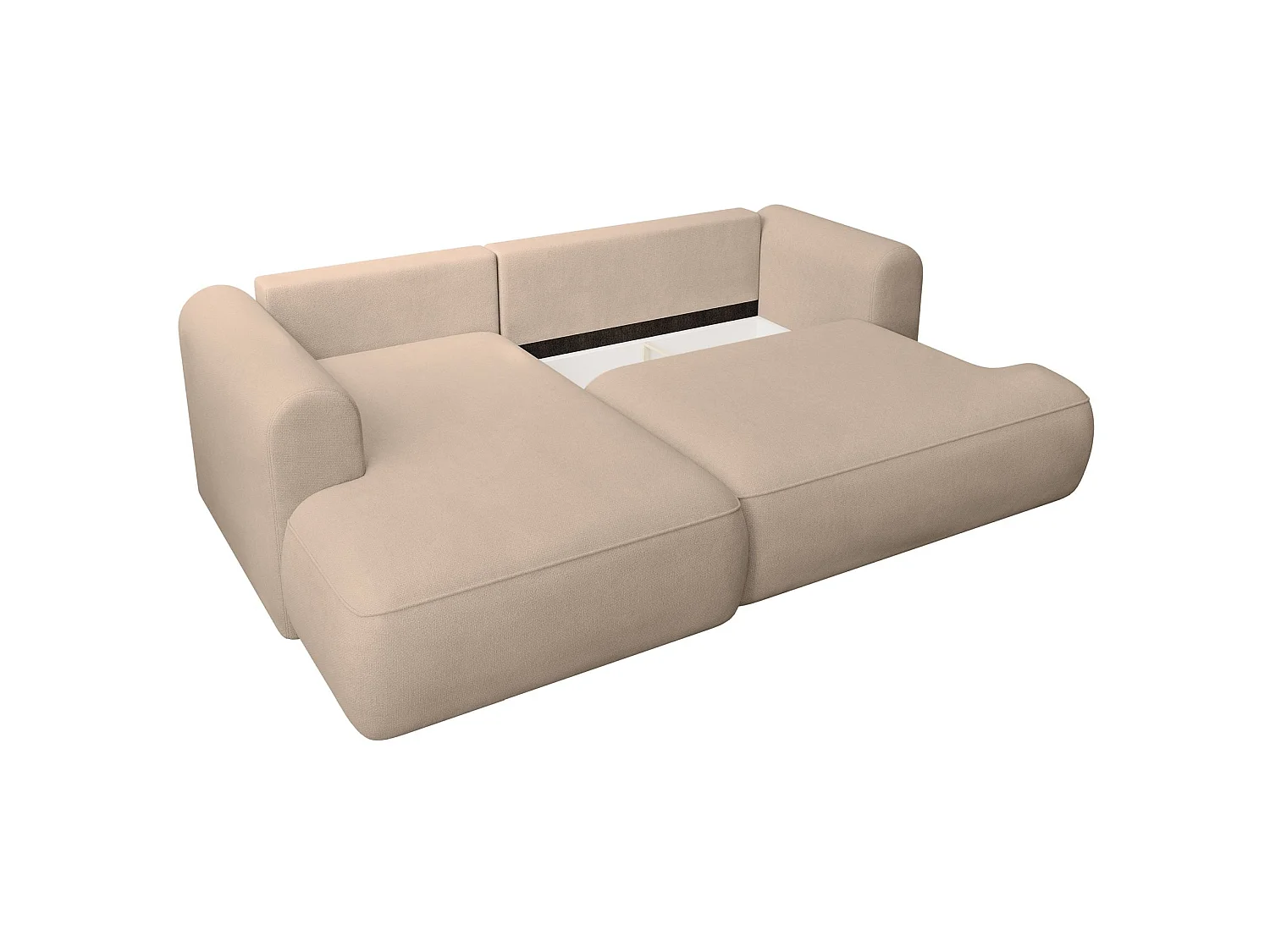 Hoekbank - beige chenille - linkerzijde - OVO MINI
