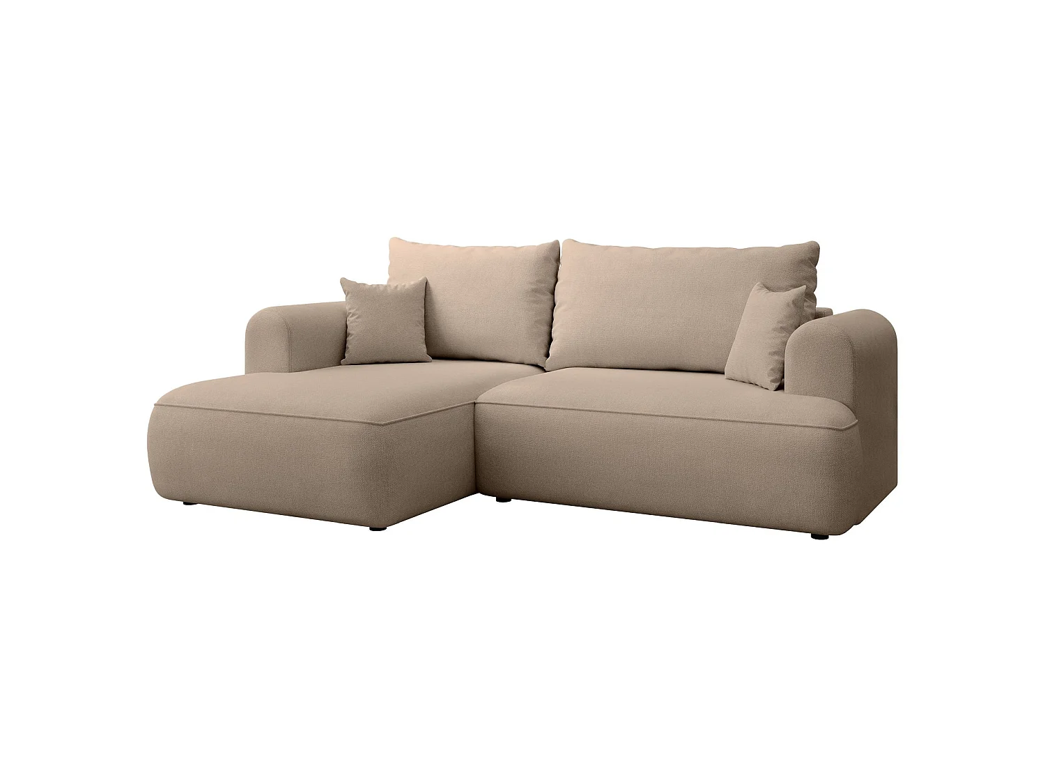 Hoekbank - beige chenille - linkerzijde - OVO MINI