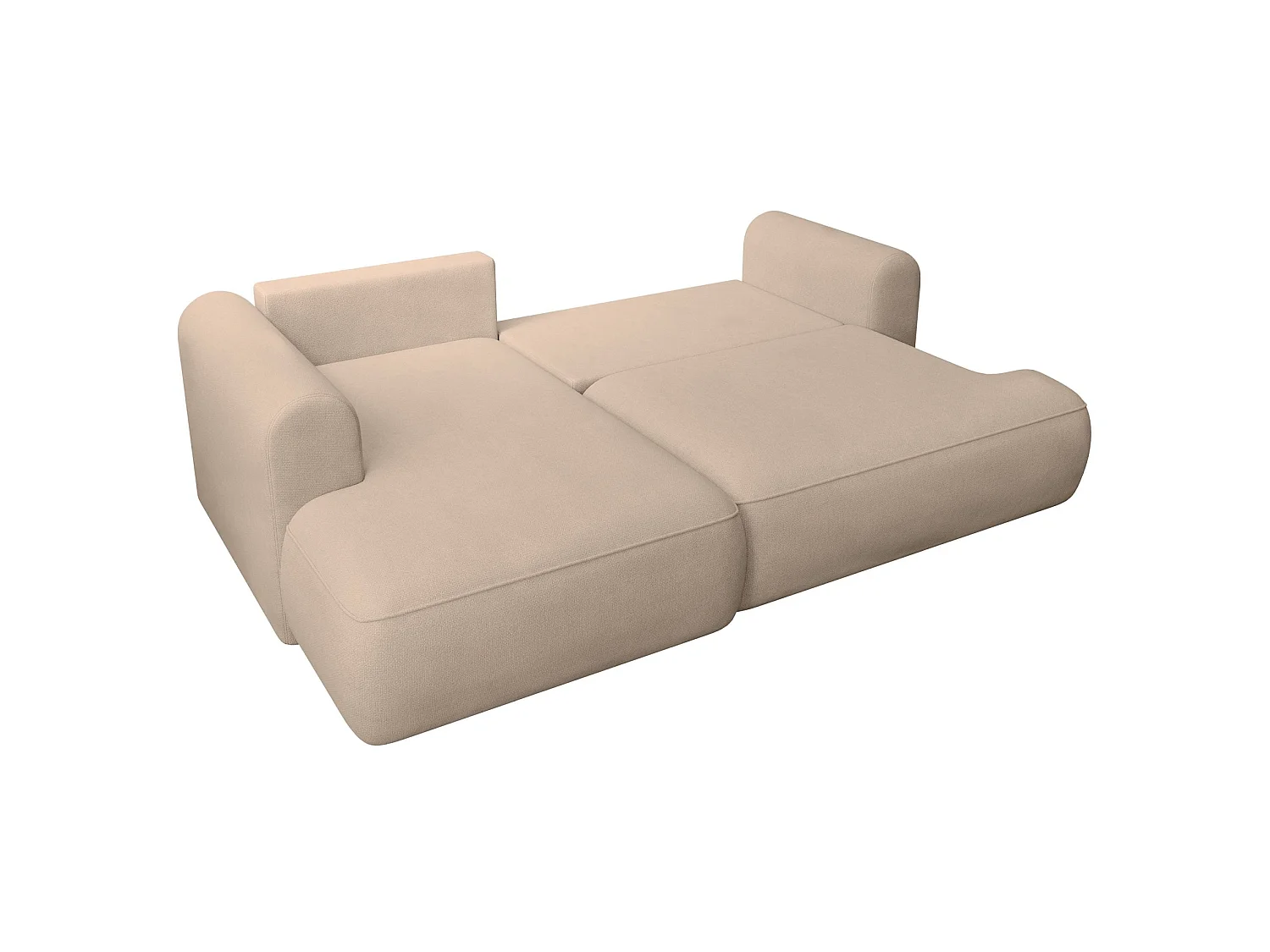 Hoekbank - beige chenille - linkerzijde - OVO MINI