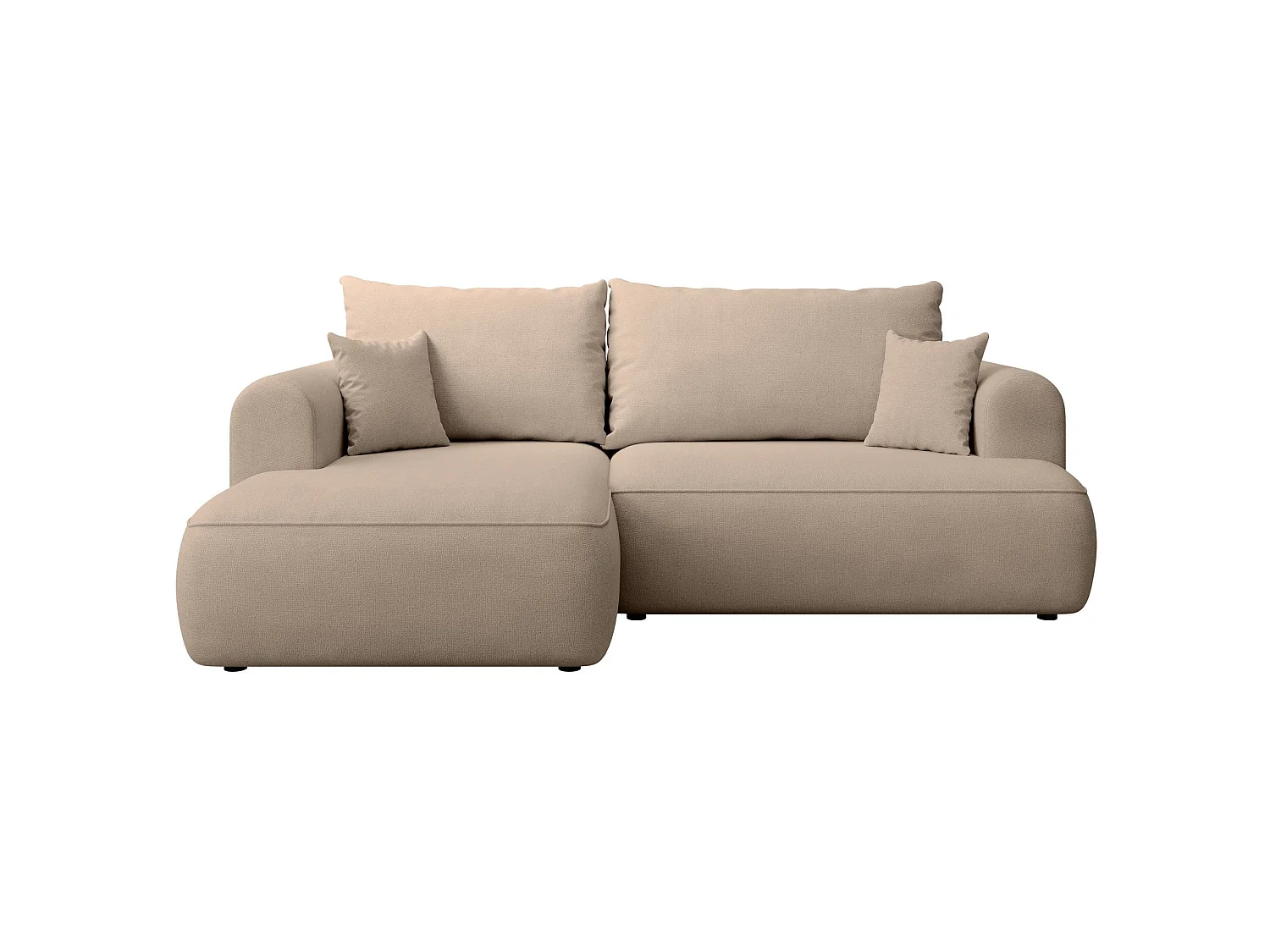 Hoekbank - beige chenille - linkerzijde - OVO MINI