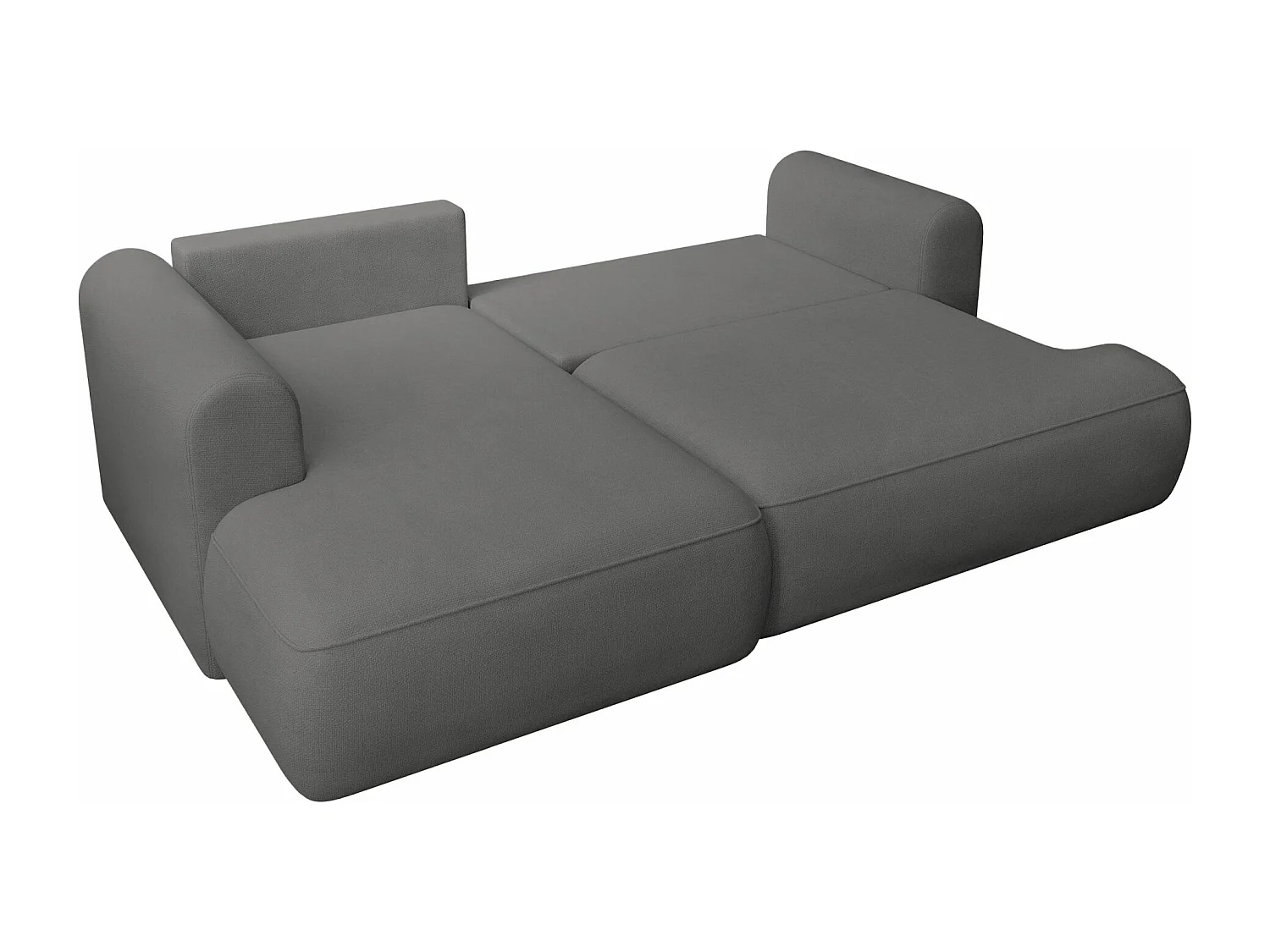 Hoekbank - donkergrijs chenille - linkerzijde - OVO MINI
