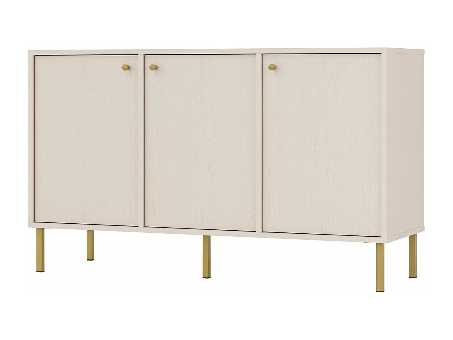Sideboard 3-türig - Sandbeige - 125 cm - OKTIO