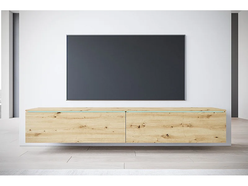 Mobile TV 2 ante - Rovere Artisan - 180 cm - KANE