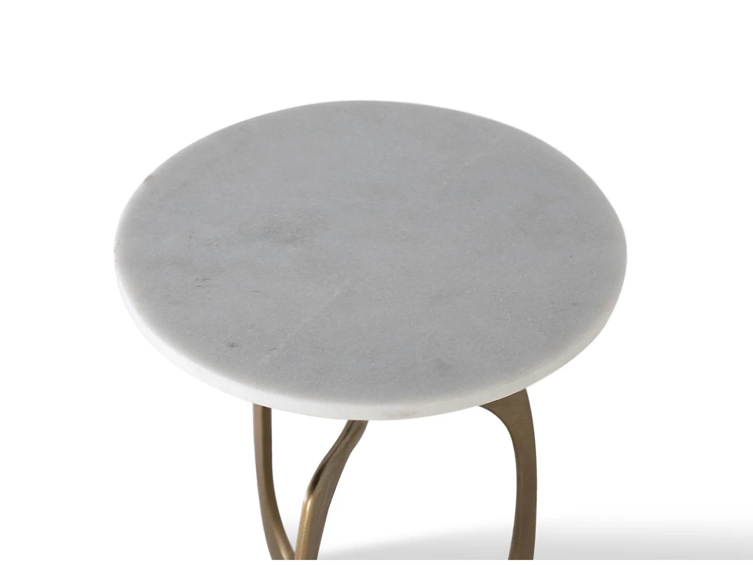 Table appoint moderne aluminium et marbre