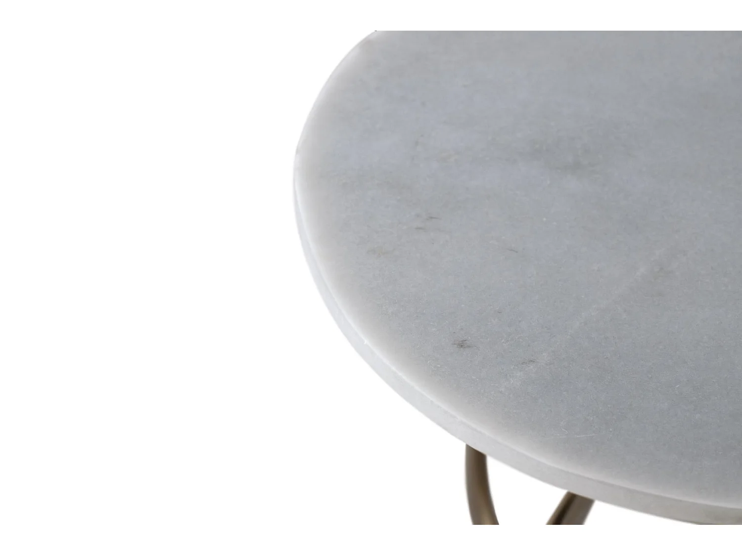 Table appoint moderne aluminium et marbre