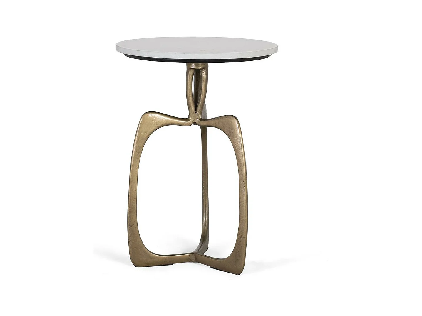 Table appoint moderne aluminium et marbre