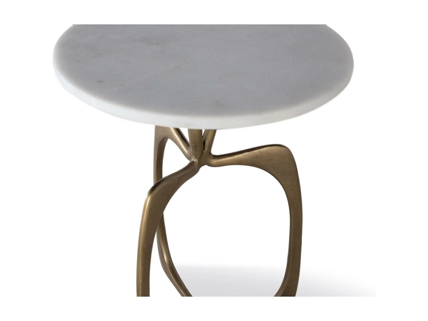 Table appoint moderne aluminium et marbre