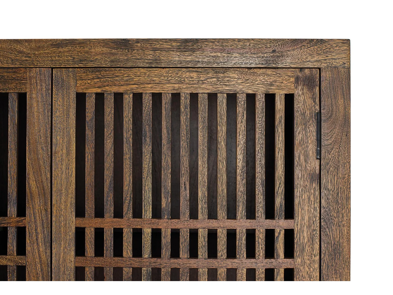 Armoire en bois d'acacia et métal