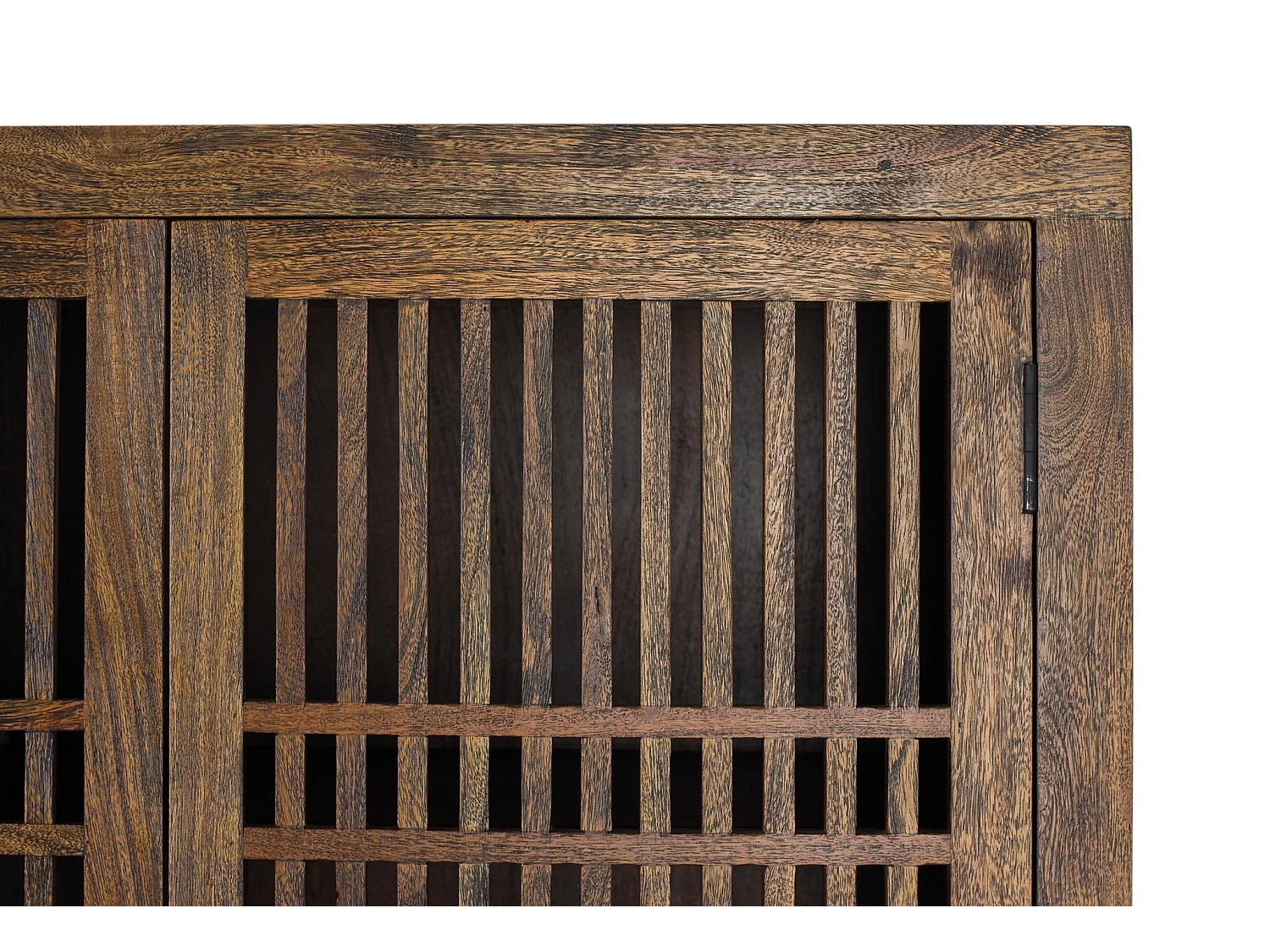 Armoire en bois d'acacia 100 cm, style industriel d'inspiration orientale - 160 x 100 x 45