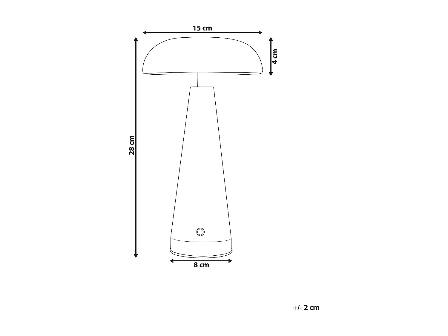 LED draadloze tafellamp BOCONO Met dimmer Metaal Zwart
