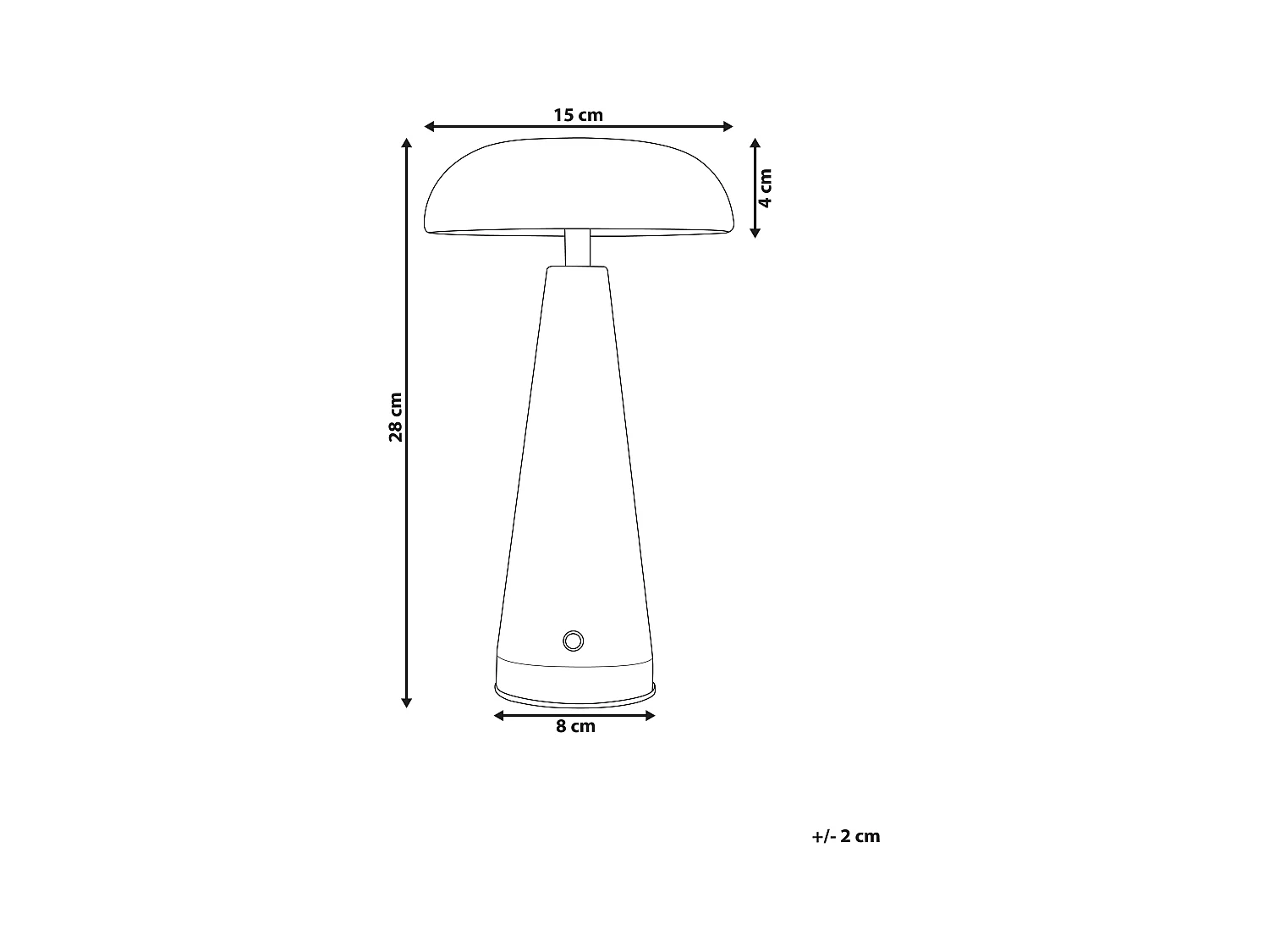 Lampe de table LED sans fil BOCONO Avec variateur Métal Vert