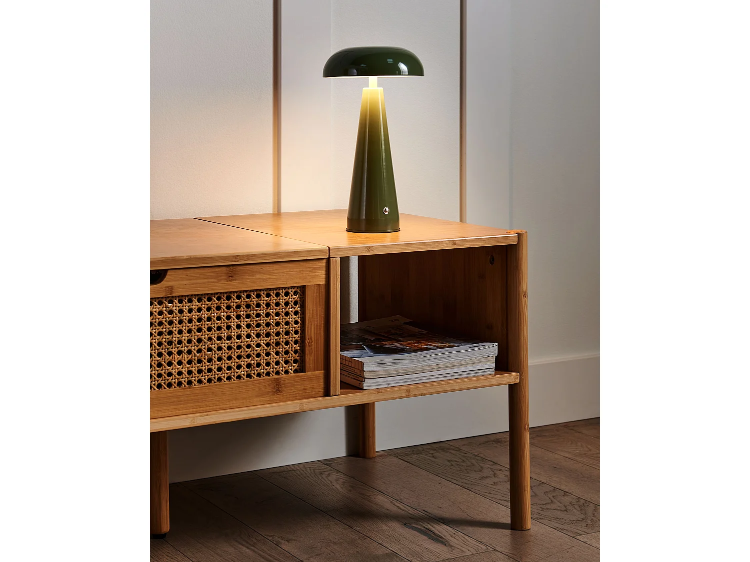 Lampe de table LED sans fil BOCONO Avec variateur Métal Vert