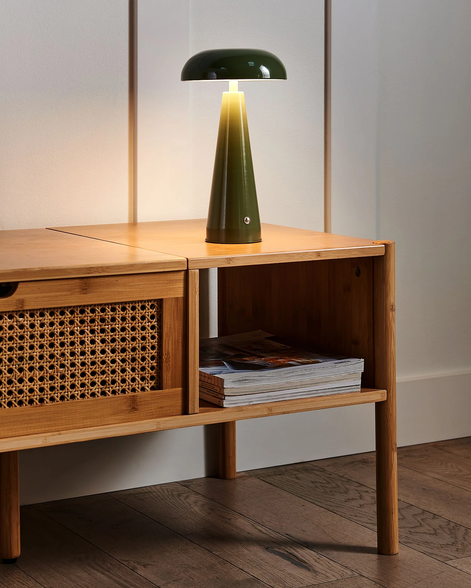 Lampe de table LED sans fil BOCONO Avec variateur Métal Vert