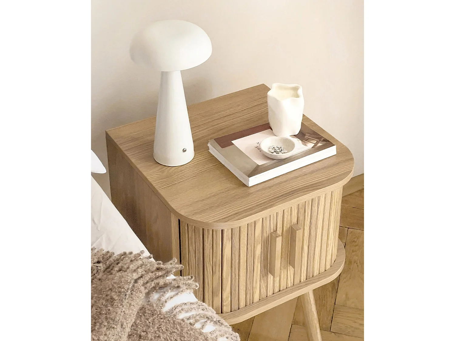 Lampe de table LED sans fil BOCONO Avec variateur Métal Blanc