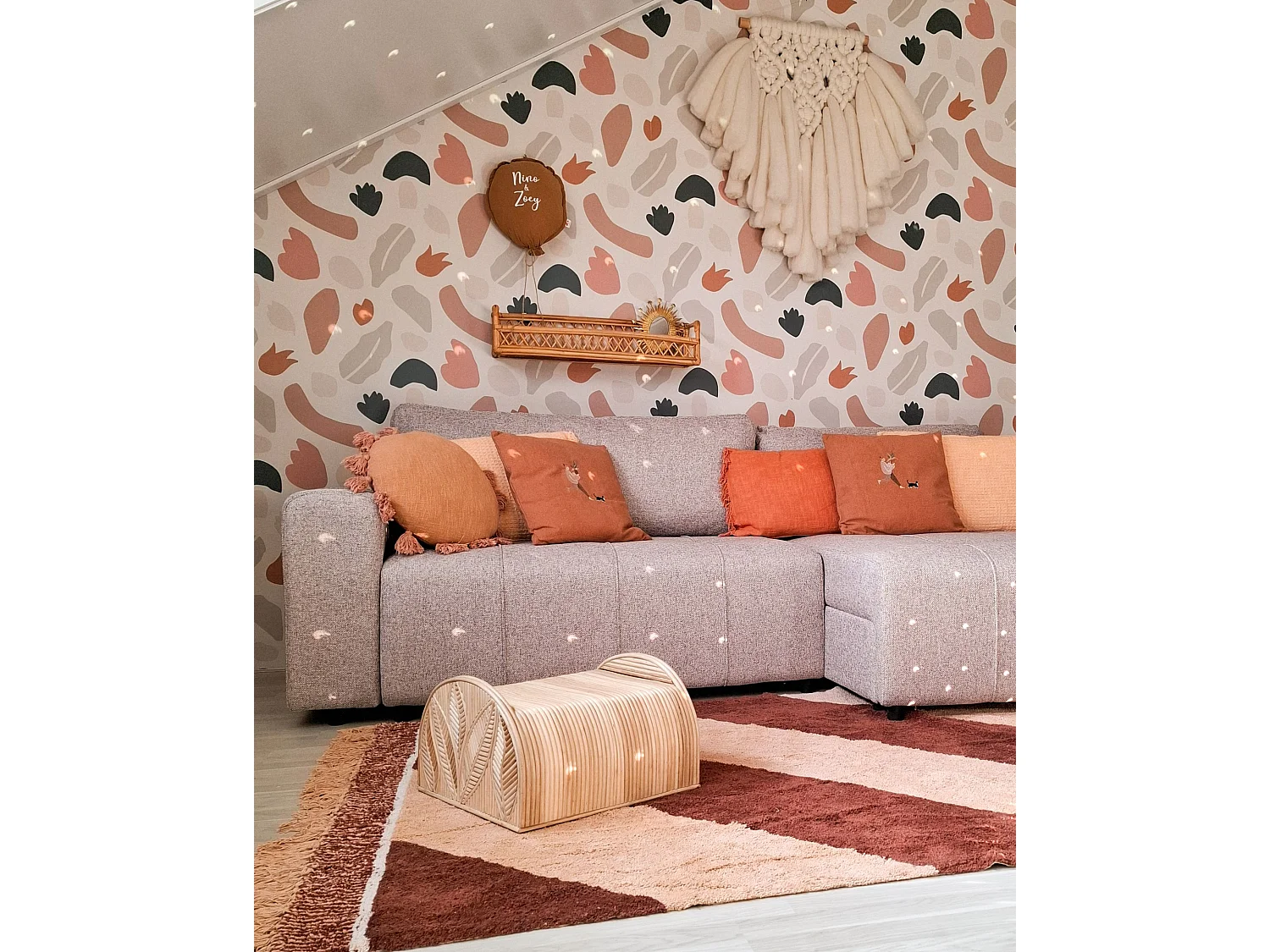 Lot de 2 coussins décoratifs MARIGOLD 45 x 45 cm Orange Unicolore