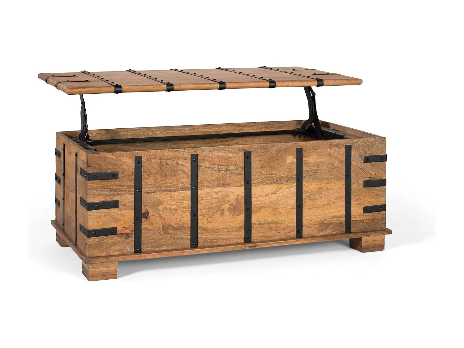 Table tronc en bois de manguier massif avec finition naturelle