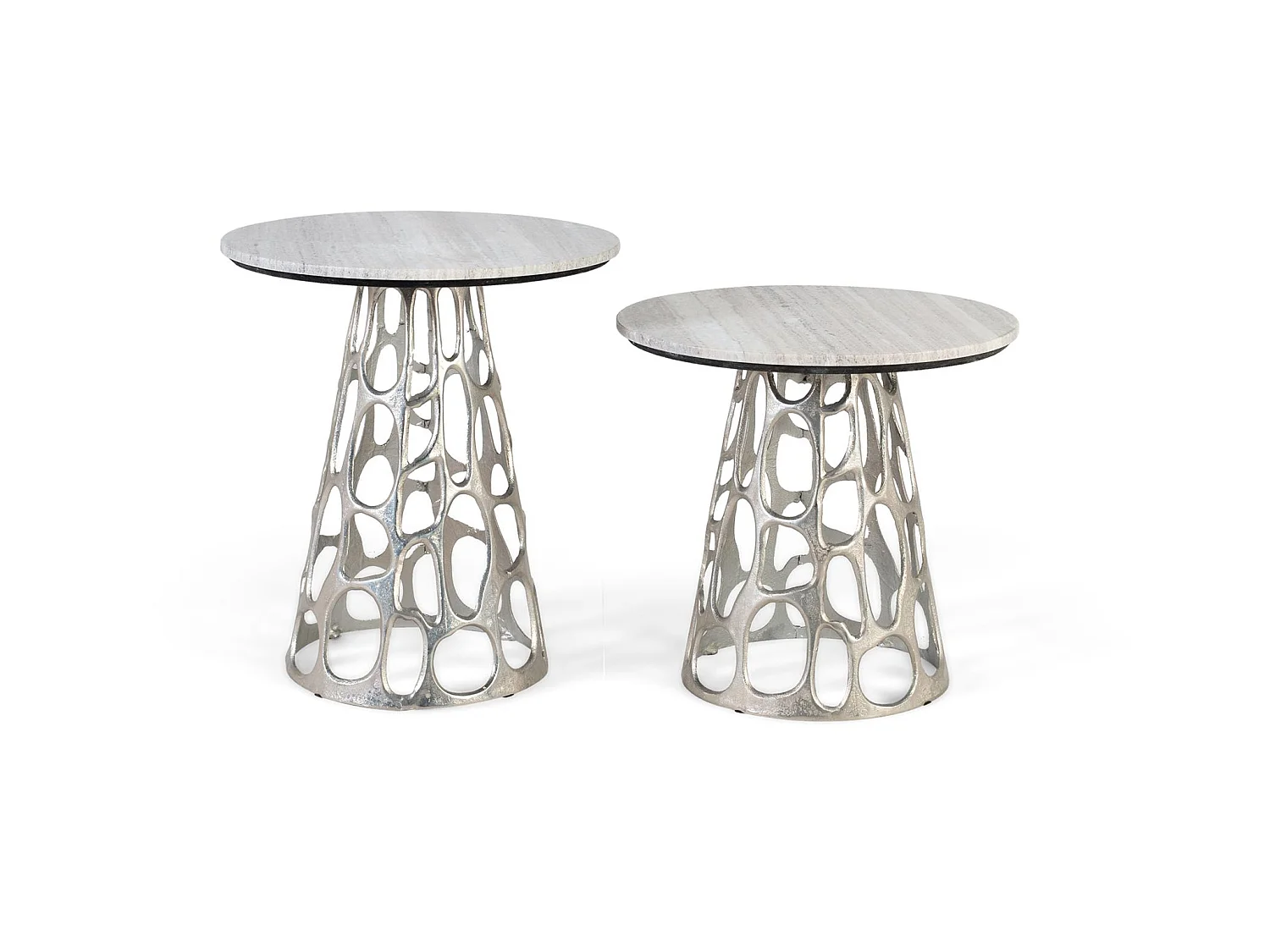 Grandes tables basses en marbre 51 cm, petites tables basses en marbre 51 cm, style moderne et élégant - 59 x 51 x 4