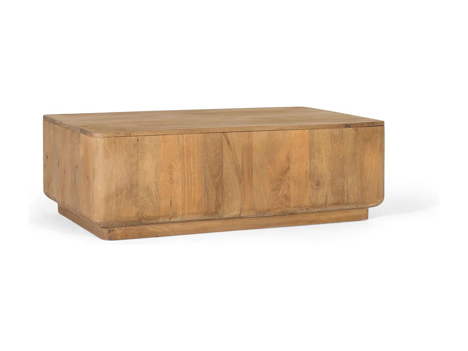 Salontafel gemaakt van mangohout met afgeronde hoeken