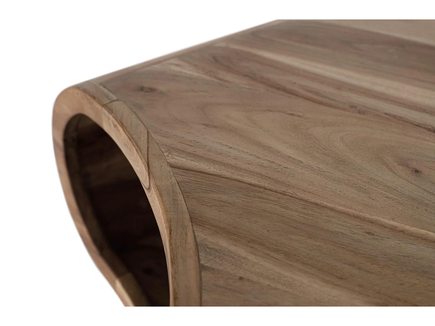 Table réalisée à la main en bois d'acacia et métal 95cm