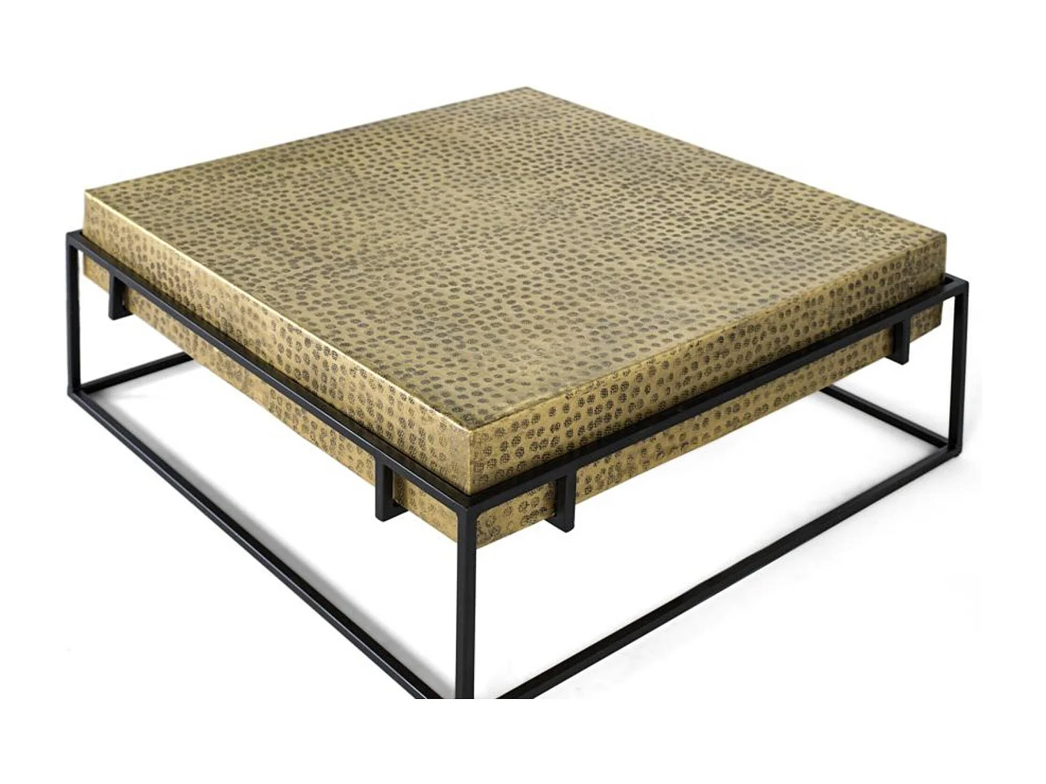 Podstawa stołu carrée ze strukturą w kolorze fer doré