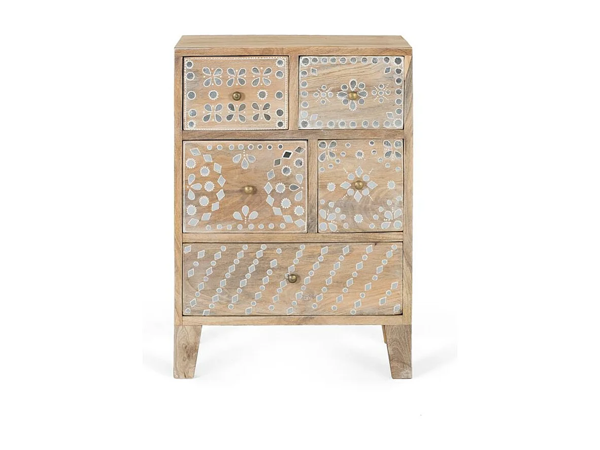 Von Hand gefertigter Nachttisch aus Mangoholz