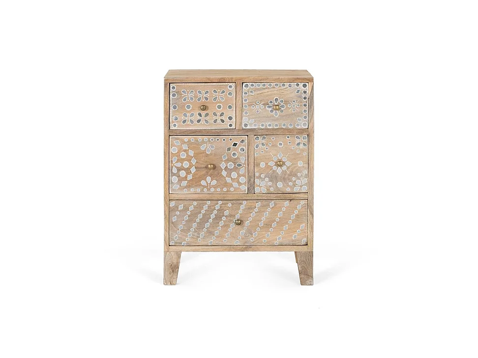 Tavolino realizzato a mano in legno di mango