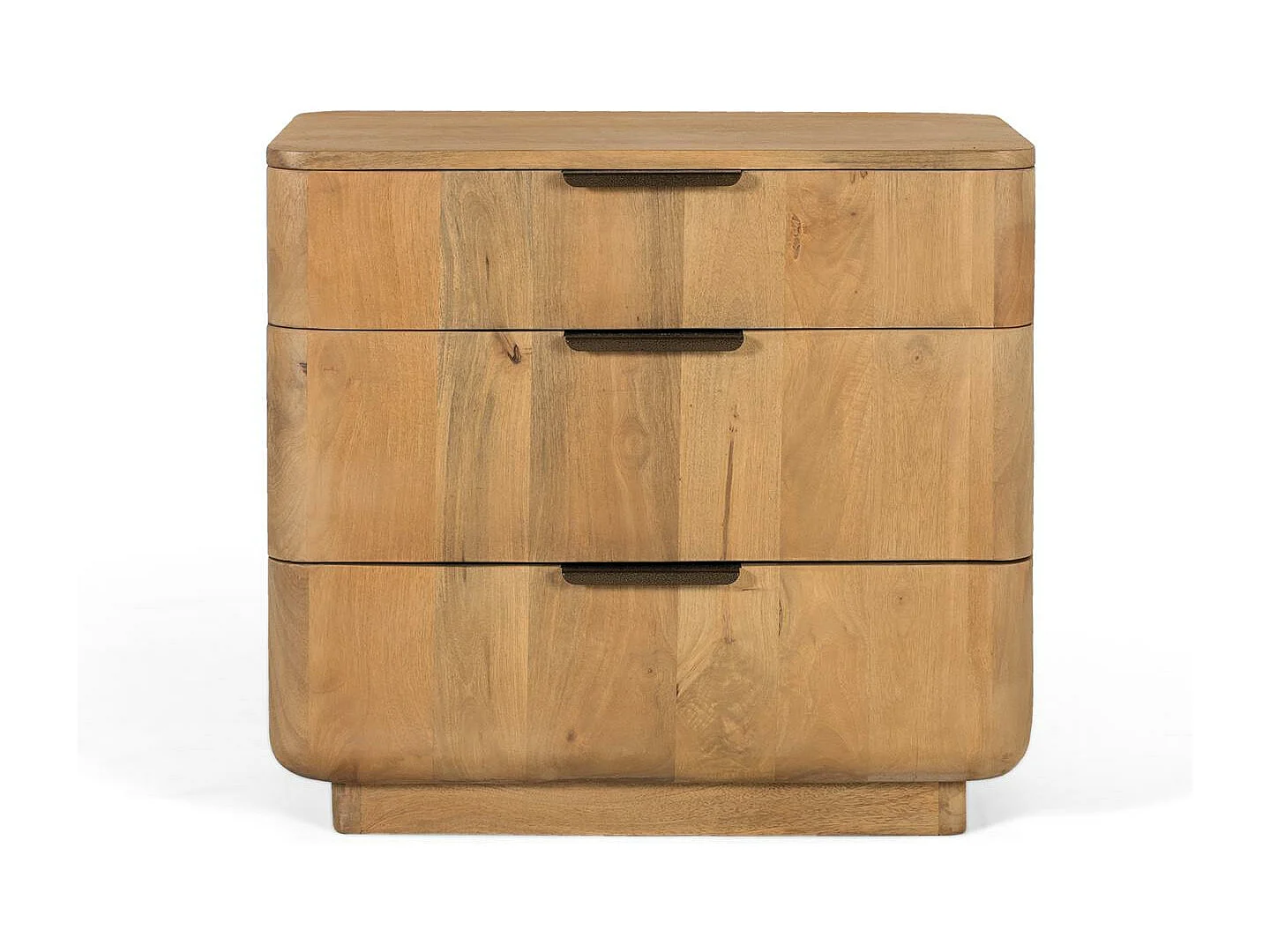 Table de nuit en manguier aux coins arrondis