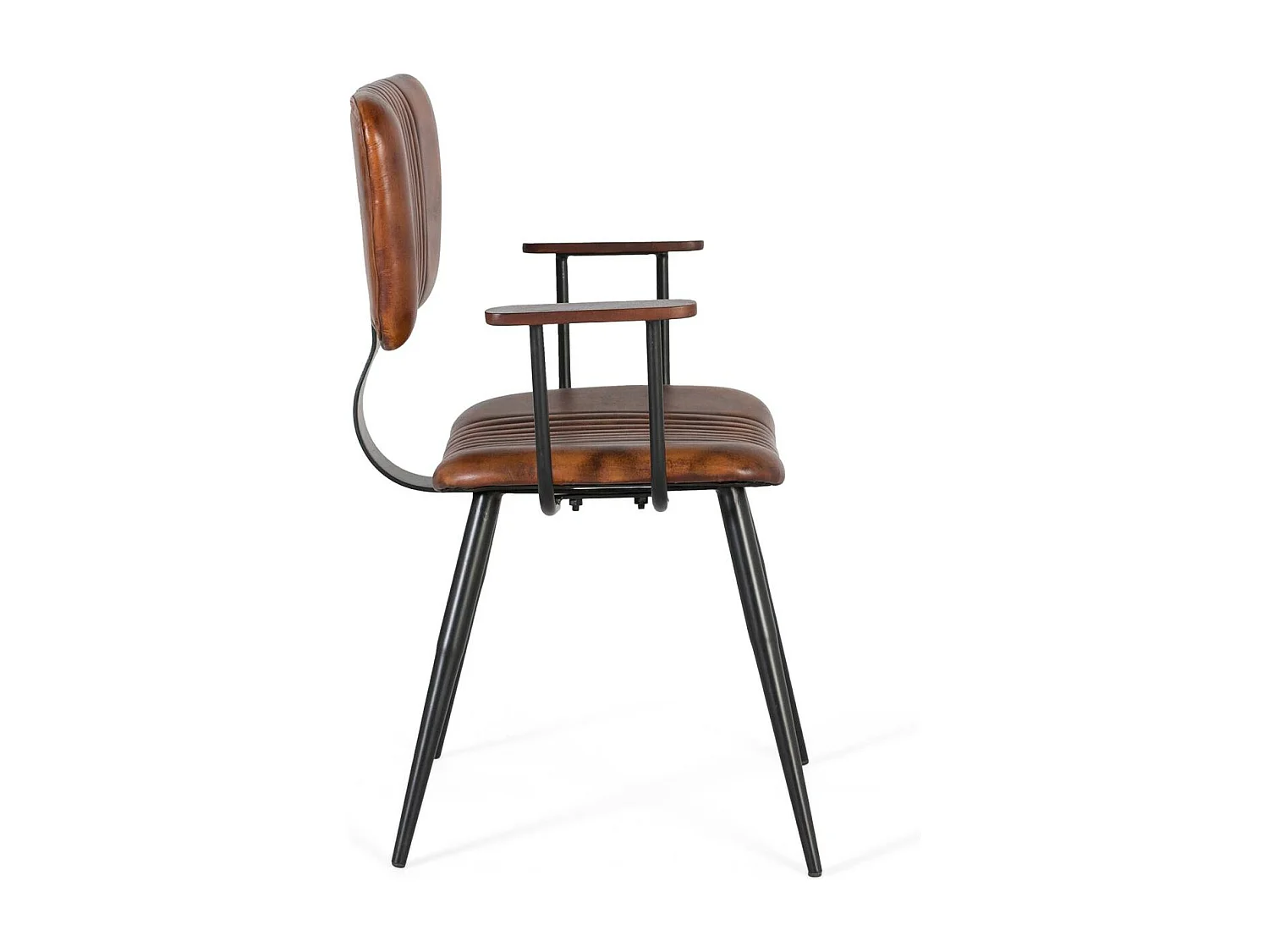 Ensemble de 2 chaises avec une structure robuste en tube de fer noir