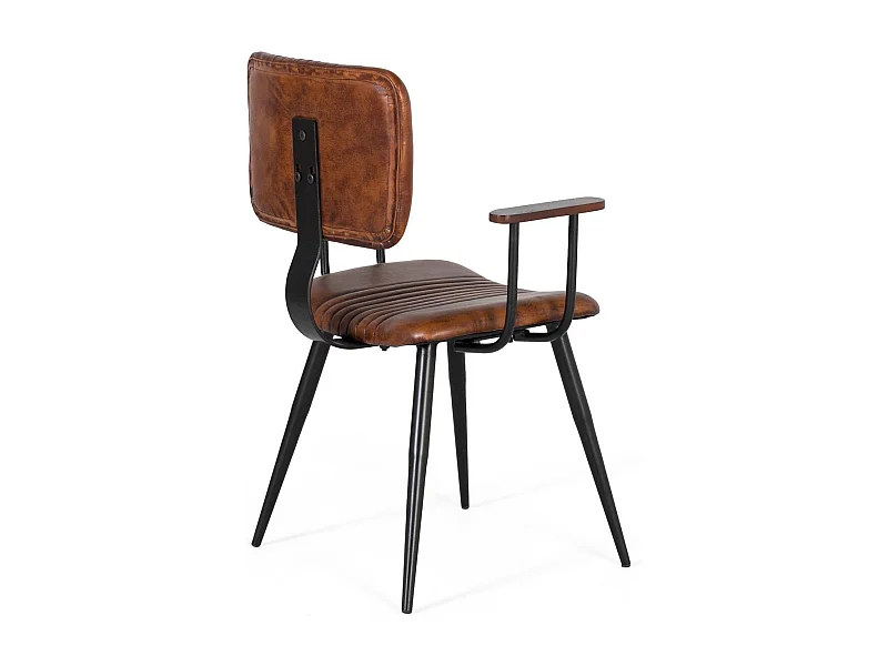 Ensemble de 2 chaises avec une structure robuste en tube de fer noir