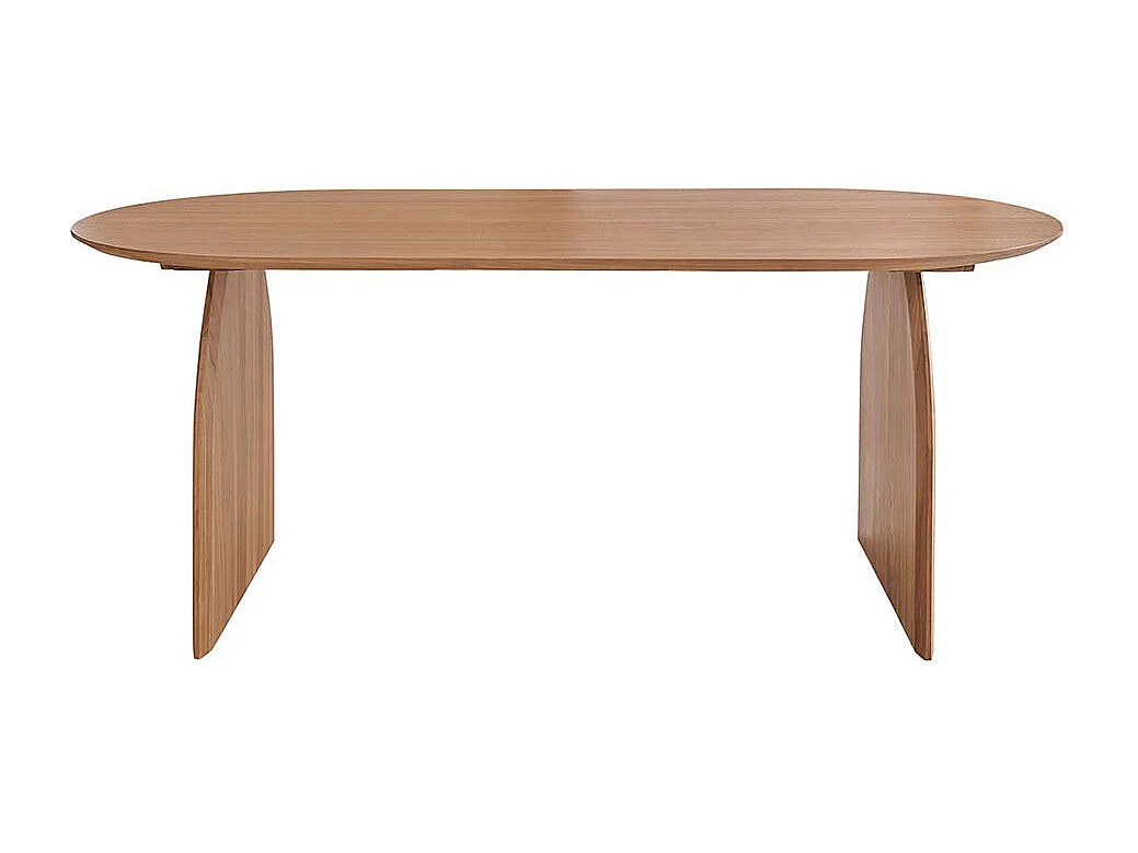 Mesa ovalada de teca maciza para 6/8 personas