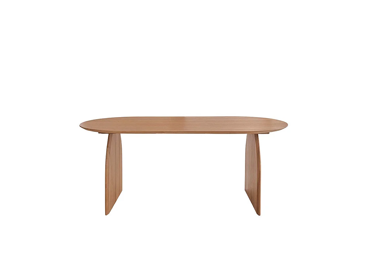 Mesa ovalada de teca maciza para 6/8 personas