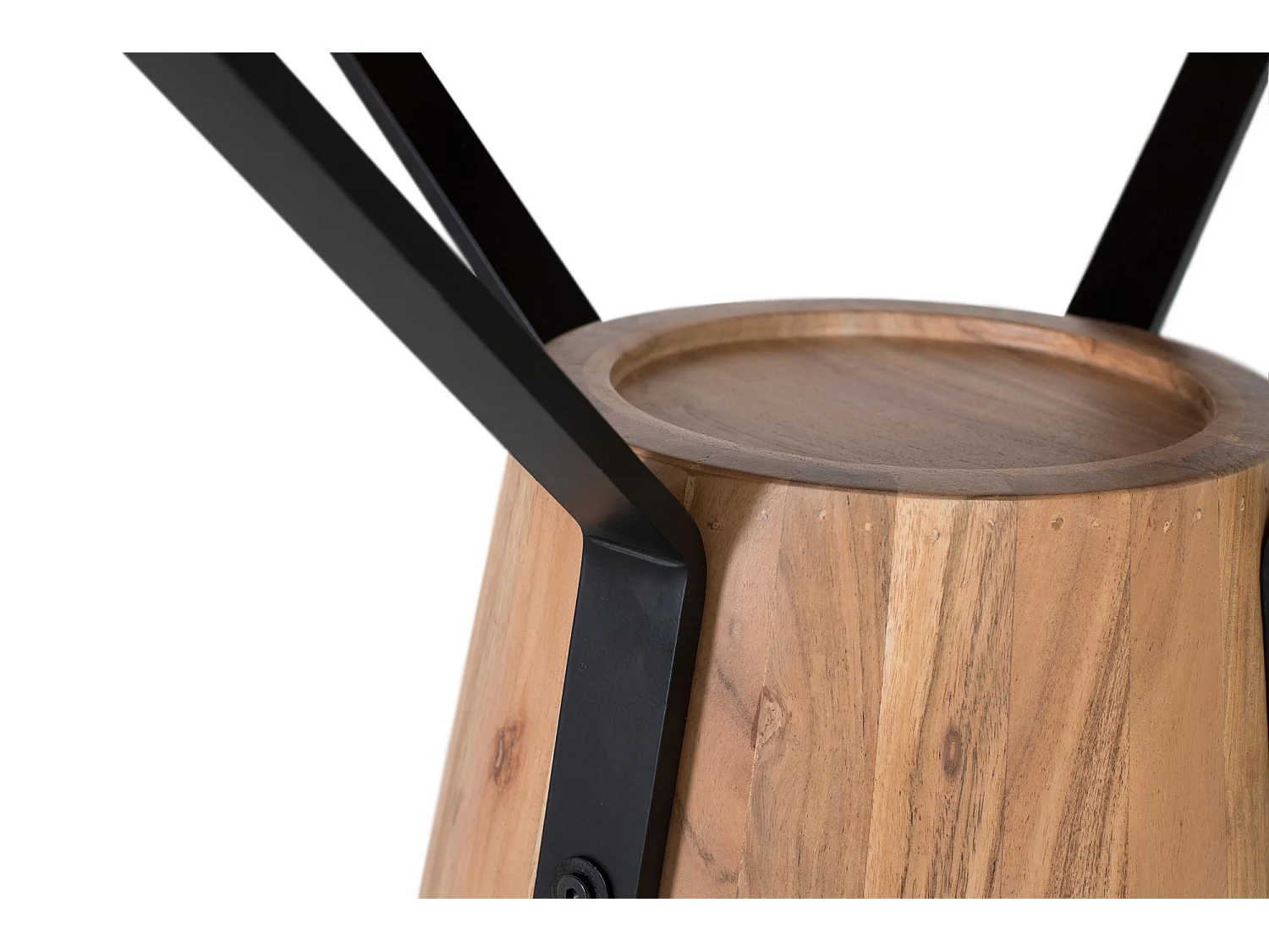 Tafel met ronde handgreep en metalen diameter 116cm