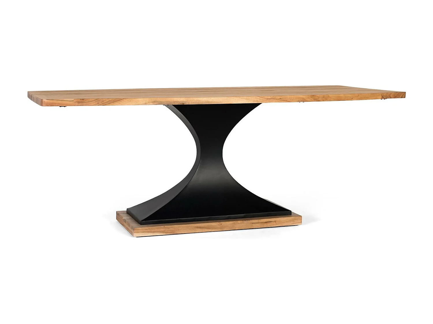 Mesa de jantar em madeira de mangueira e pés de metal 200cm