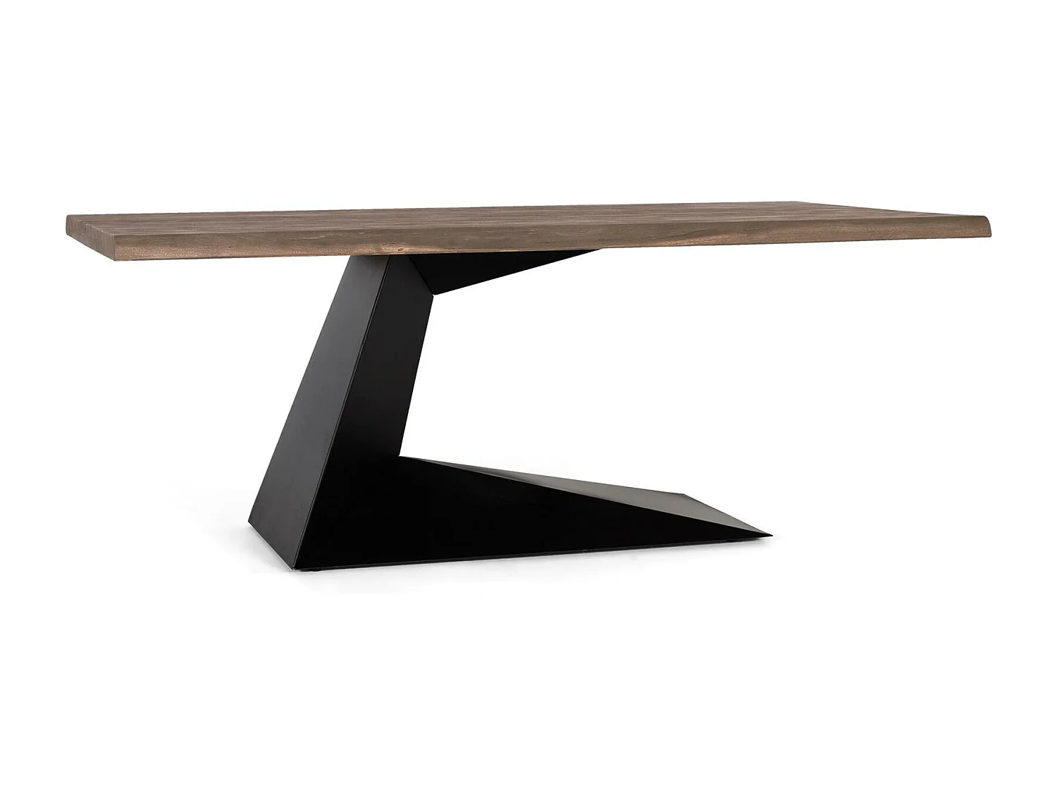 Stół w kolorze piaskowym z drewna akacjowego i metalu 200cm