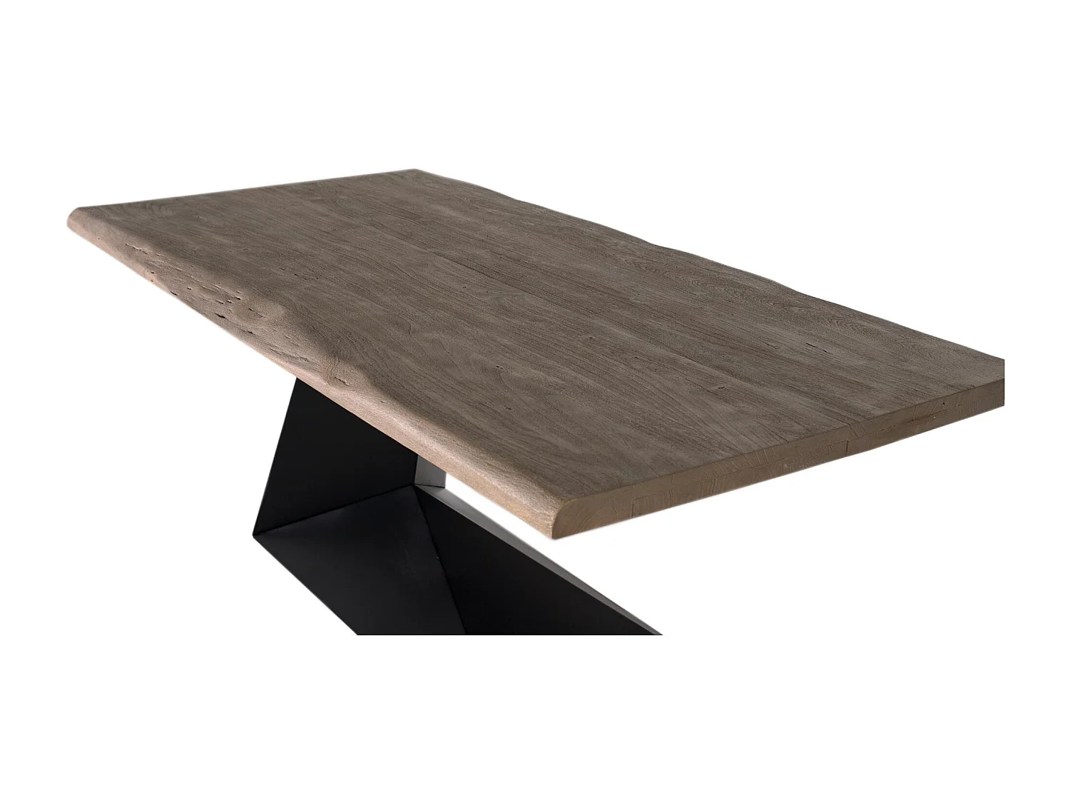 Table couleur sable en bois d'acacia et métal 200cm