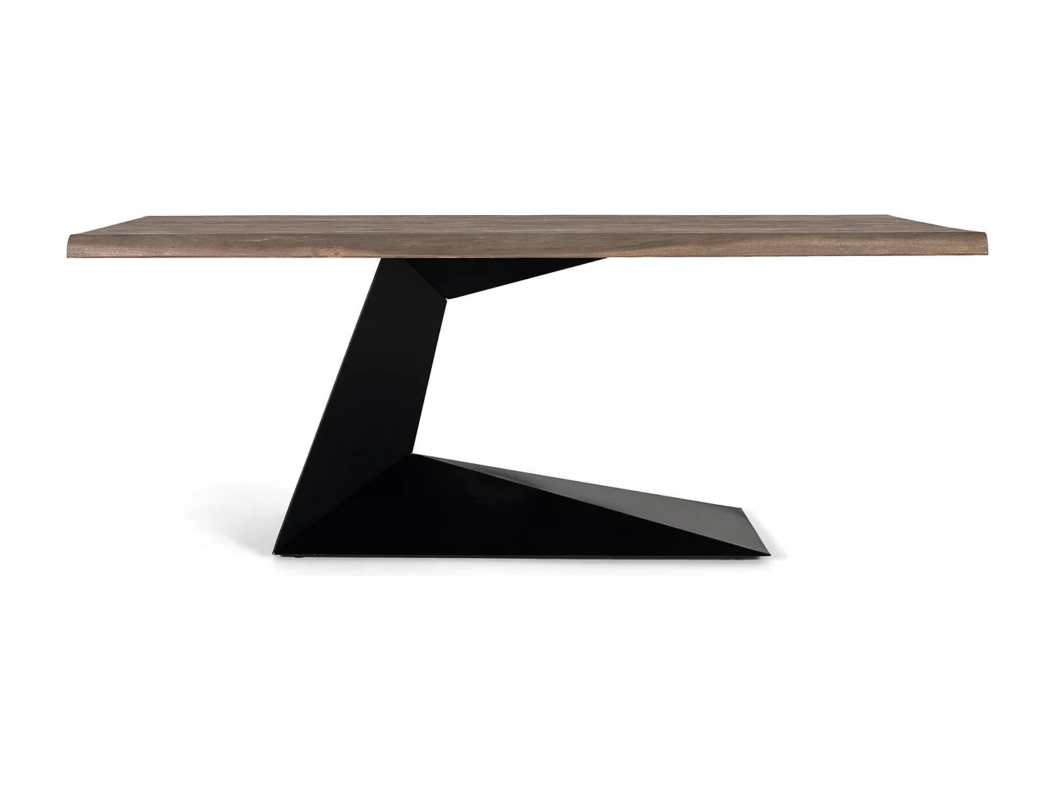 Tisch mit grauem Farbton aus Akazienholz und Metall 200 cm