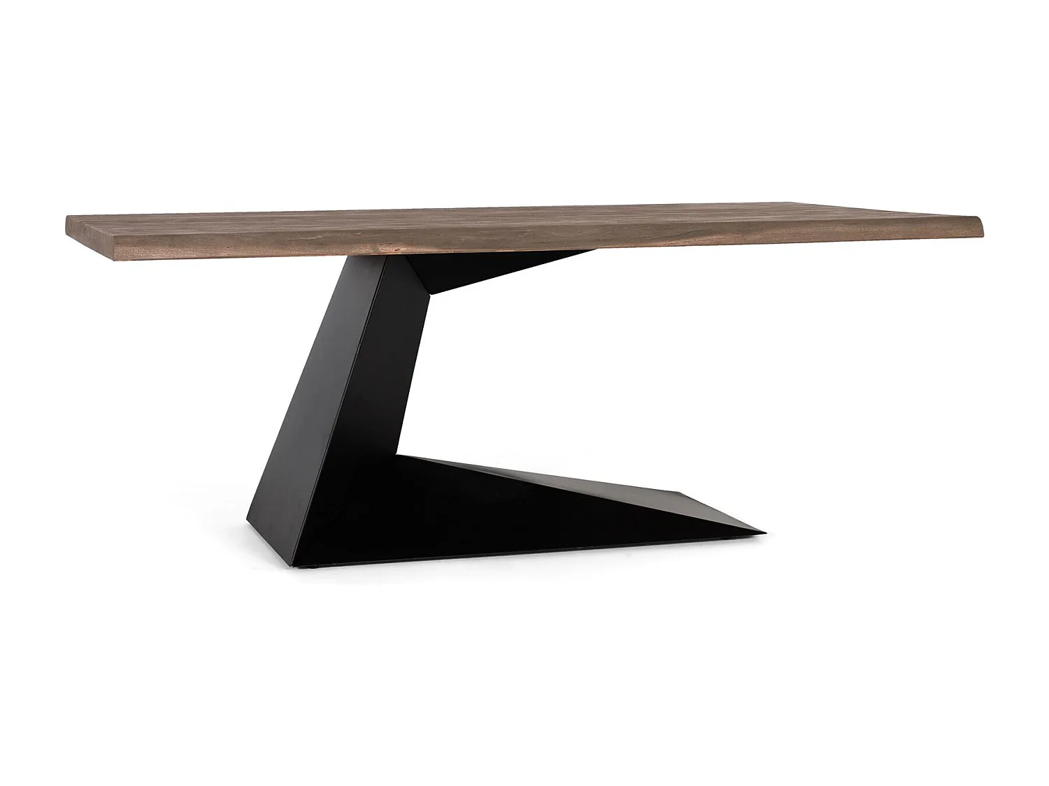 Tisch mit grauem Farbton aus Akazienholz und Metall 200 cm