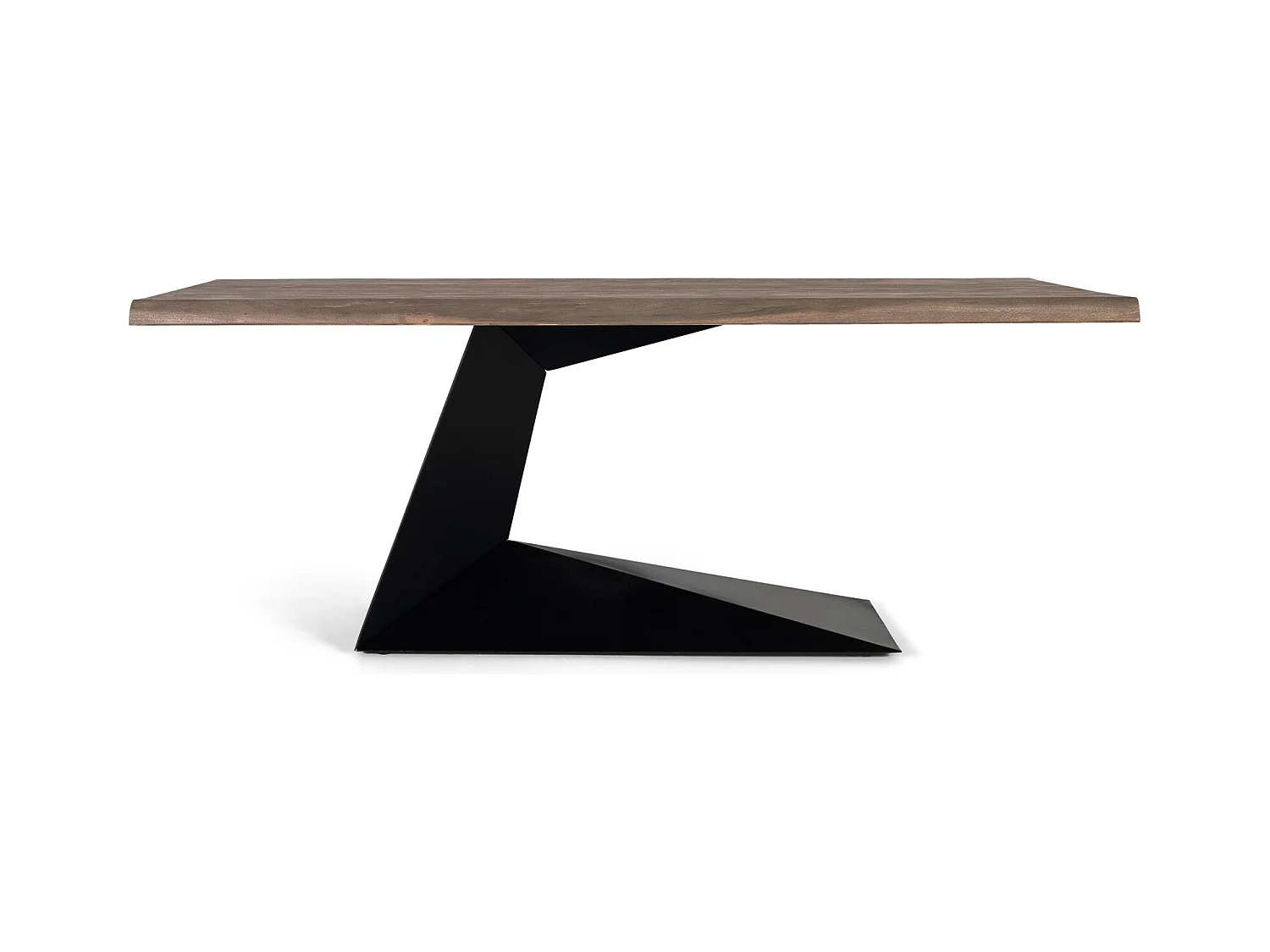 Table couleur sable en bois d'acacia et métal 200cm